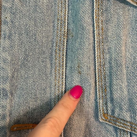 HANDPAINTED JOAN STUDWELL JACKET - Indy 500 - 1996 Vintage Denim Jacket - Picture 7 of 8